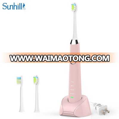 Sunhills Wholesale Wireless Rechargeable Ultrasonic Tooth Brush Oral Care Electric Teeth Brush Teeth Whitening Brush