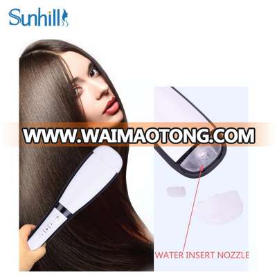 Ceramic Iron Straightener hair straightening brush with sprayer