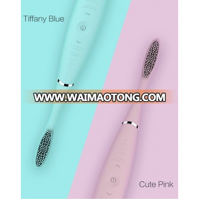 New Price Adult Waterproof Travel Automatic 360 degree Clean Electric Sonic Silicone Toothbrush